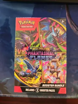 Pokemon TCG Trading Card Game Mega Evolution Phantasmal Flames Booster Bundle - Image 1