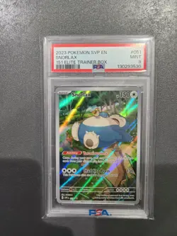 Snorlax 051 SV Scarlet & Violet Promo Cards Holo PSA 9 Mint - Image 1