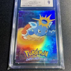 CGC 9 MINT Topps Wartortle E8 RAINBOW FOIL HOLO First Print Pokemon Card psa - Image 1