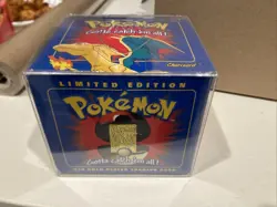 Vintage Sealed Pokemon Charizard 23K Gold-Plated Trading Card With Red Pokeball - Image 1