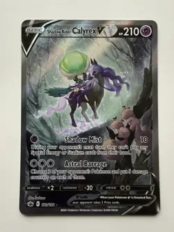 Pokemon TCG Shadow Rider Calyrex V Full Art Holo Card Chilling Reign 172/198 NM - Image 1