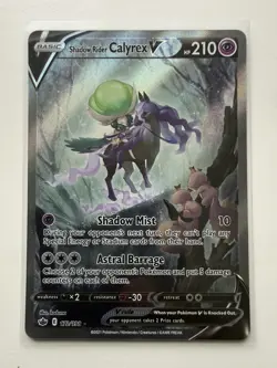 Pokemon TCG Shadow Rider Calyrex V Full Art Holo Card Chilling Reign 172/198 NM - Image 3