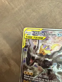 Pokemon Pikachu & Zekrom GX TCG Sun & Moon SM168 Holo Promo Card - Image 4