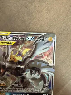 Pokemon Pikachu & Zekrom GX TCG Sun & Moon SM168 Holo Promo Card - Image 5