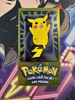 Pokemon Pikachu TV Animation Edition 1999 1 of 5 Collectible Jumbo Topps Card - Image 1