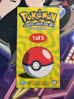 Pokemon Pikachu TV Animation Edition 1999 1 of 5 Collectible Jumbo Topps Card - Image 2
