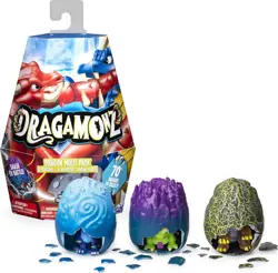 DRAGAMONZ MINI FIGURE SET MYSTERY 3 PACK 18 TRADING CARDS MISB SPIN MASTER 2019 778988169698 - Image 1