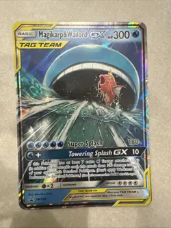 Magikarp and Wailord GX Tag Team JUMBO Card SM166 TCG MS - Image 1