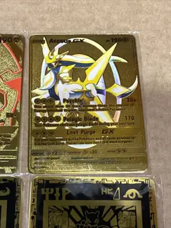 9X GOLD METAL CARDS Fan Art Collection New - Image 4