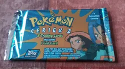 Topps Pokemon Series 2 8 Trading Cards Including 1 Foil Card Factory Sealed - Image 1