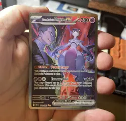 Pokemon TCG Destined Rivals Team Rockets Mewtwo EX Card 231/182 - Image 1