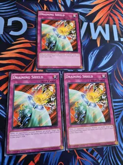 3x Draining Shield x3 YS16-EN036 Common 1st Edition NM Playset Yugioh - Image 1