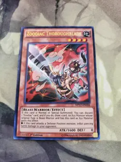Yugioh - Zoodiac Thoroughblade MP17-EN184 NM 1st ed Ultra Rare - Image 1