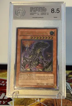 Yugioh Ultimate Tyranno 1st Edition Ultimate Rare PSA PGS 8.5 - Image 3