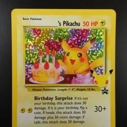 Birthday Pikachu 24 Pokemon Celebrations Collection Holo Card - Image 2