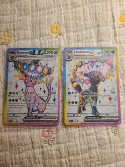 Prismatic Figurine Promo Cards | Umbreon 176 And Espeon 175 - Image 1