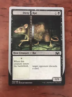 Dirty Rat MTG Magic the Gathering Card NM Near Mint Unsanctioned UND - Image 1