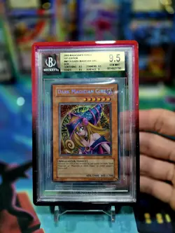 2003 MFC 000 Dark Magician Girl 1st Edition Secret Rare Yu-Gi-Oh! Card BGS 9.5 - Image 1