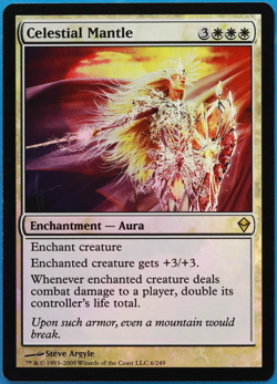 Celestial Mantle FOIL Zendikar NM White Rare MAGIC CARD (ID# 502098) ABUGames - Image 1