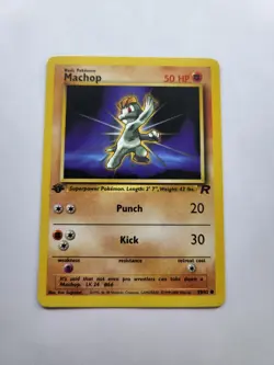 Machop 59/82- 1st Edition Team Rocket Vintage Pokemon Card - NM - Image 1