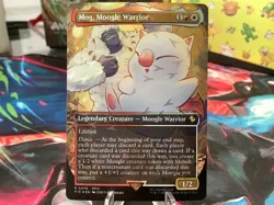 Mog, Moogle Warrior (Borderless) (Chocobo Track Foil) - Commander: Final Fantasy - Image 1
