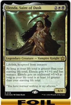 1x - Elenda, Saint of Dusk - FOIL - Foundations - NM MTG - Image 1