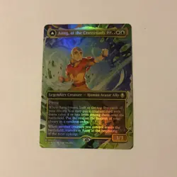 Aang at the Crossroads (Full Art Borderless Foil) MTG Avatar: Last Airbender - Image 1