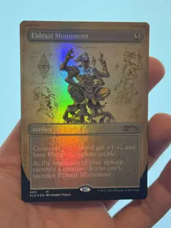 1X FOIL Eldrazi Monument BORDERLESS MINT MTG Magic Secret Lair Bonus Schematic - Image 1