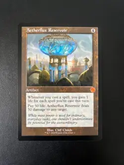 MTG- Aetherflux Reservoir x1 - Brother's War - Retro Border - Image 1