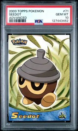 2003 TOPPS POKEMON ADVANCED #71 SEEDOT PSA 10 - Image 1