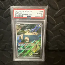 Pokemon TCG Snorlax SVP 051 ETB Promo Pokemon 151 PSA 10 Graded - Image 1