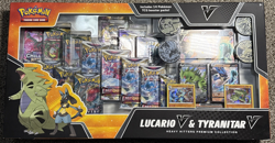 Pokemon TCG Lucario V & Tyranitar V Heavy Hitters Premium Collection Box Sealed 820650856716 - Image 1