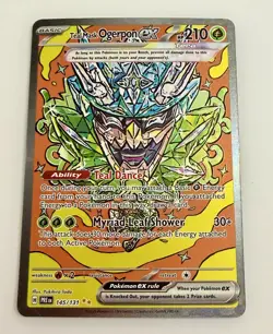 Teal Mask Ogerpon ex #145 - Pokemon Prismatic Evolutions - Pack Fresh NM/M - Image 1