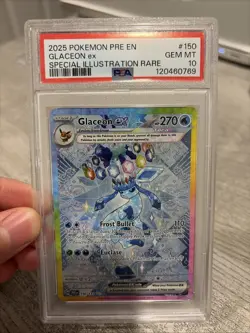 Pokemon 2025 Glaceon ex 150/131 SIR Prismatic Evolutions GEM MINT PSA 10 - Image 1