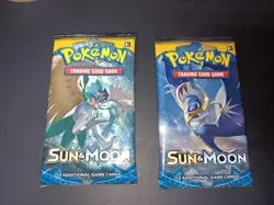 Lot of 2 Pokemon TCG Sun & Moon Booster Packs (2017) - Factory Sealed, Brand New - Image 1
