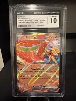CGC 10 GEM MINT Ho-Oh ex 007/034 TCG Classic Charizard Deck Holo Pokemon 2023 - Image 1
