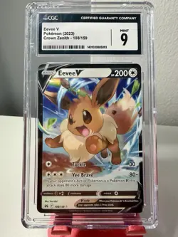 Pokemon Eevee 108/159 Crown Zenith, Holo Rare, CGC Mint 9!!! - Image 1