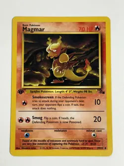 Magmar 39/62 Fossil Non-Holo Light Play Pokemon TCG! - Image 1