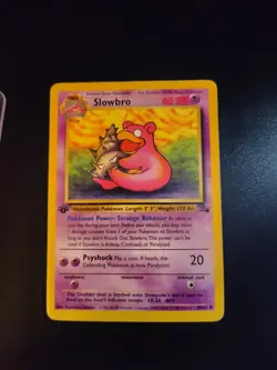 Pokemon Slowbro Fossil First Edition 1999 43/62 - Image 1