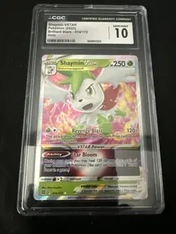 SHAYMIN VSTAR 2022 POKEMON BRILLIANT STARS RARE HOLO 014/172 CGC 10 - Image 1