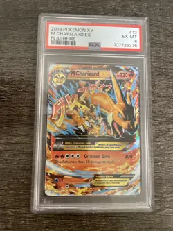 2014 POKEMON FLASHFIRE M/MEGA CHARIZARD EX #107 HOLO FOIL PSA 6 - Image 1