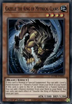 Gazelle the King of Mythical Claws 1st Ed Super Rare DUNE-EN003 Yu-Gi-Oh! - Image 1