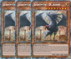 Yu-Gi-Oh! 3x Judgment Dragon RA03-EN081 Platinum Secret Rare Playset - Image 1