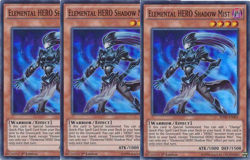 Yu-Gi-Oh! 3x Elemental HERO Shadow Mist SDHS-EN001 Super Rare - Image 1