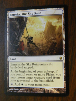 MTG Zendikar Emeria, The Sky Ruin Rare Land Unplayed NM - Image 1