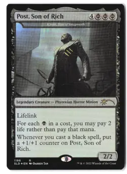 Post, Son of Rich - K'rrik, Son of Yawgmoth (Post Malone) 1186 SLD MTG NM Foil - Image 1
