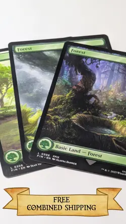 Magic The Gathering: 3x FINAL FANTASY (FIN) Full Art Forest - Image 1