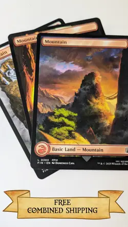 Magic The Gathering: 3x Final Fantasy (FIN) Full Art Mountain - Image 1