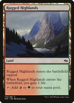 1x Rugged Highlands NM Eng MTG - Fate Reforged - Image 1