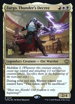 Zurgo, Thunder's Decree - Foil Prerelease Promo TDM LP MTG - Image 1